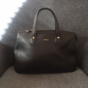 Black Top Handle Furla bag